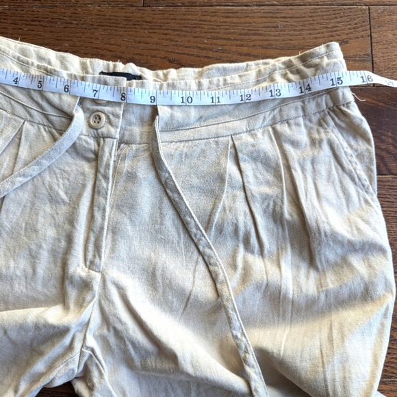 Seduction Tan Women's Linen/Rayon Pants Straight Leg Carrier Office Size Large - Picture 11 of 13